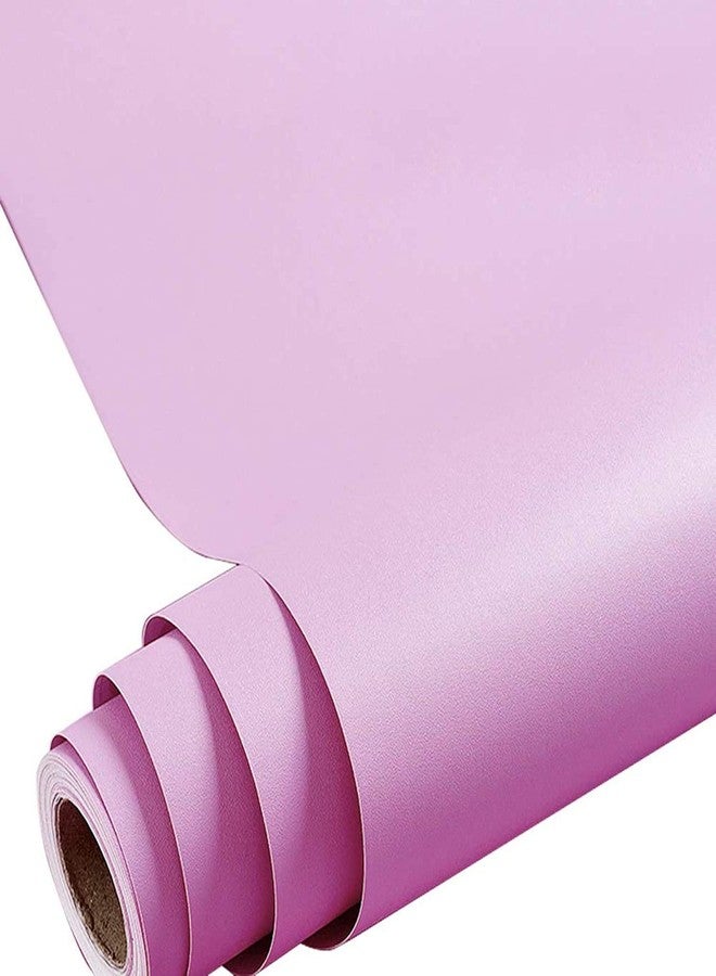 Fusion Graphix Matt Pink Vinyl Contact Paper Decorative Self Adhesive Shelf Liner Waterproof Removable Peel and Stick Wallpaper for Bedroom Living Room Wall Décor (24x24 inch) - Image 1